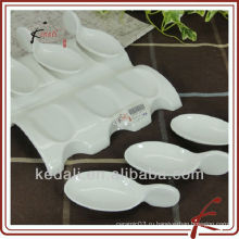 Комплект из белого фарфорового керамического набора для завтрака с закусками
